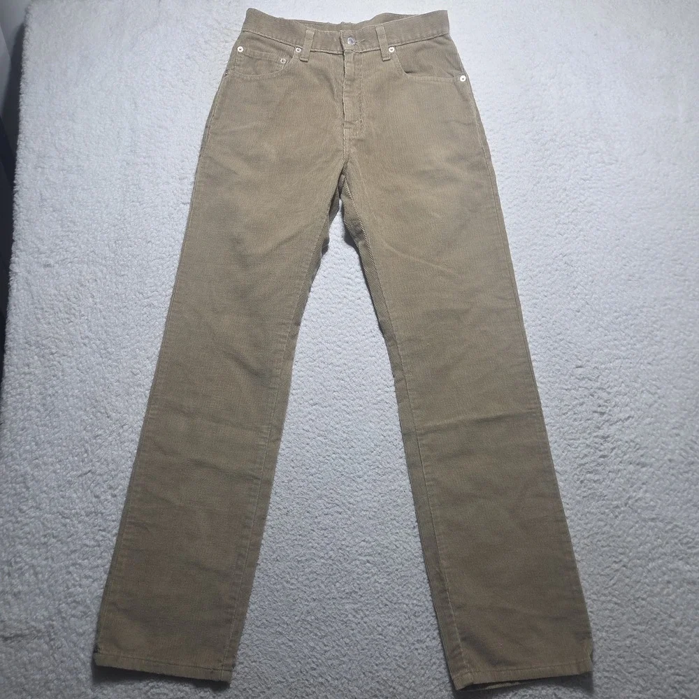VTG NWT Levis 505 Brown Corduroy Pants Mens 28x31 Regular Fit Straight Leg Cords